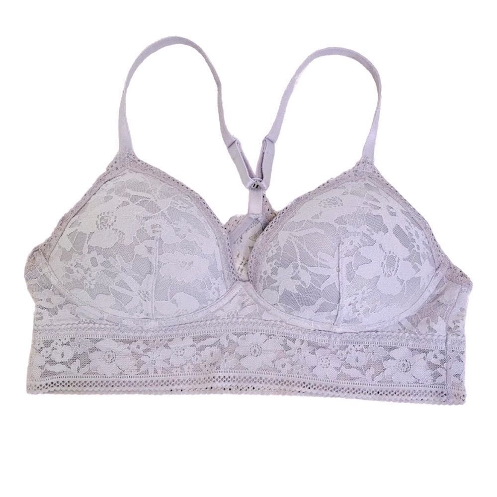 Victoria’s Secret lavender/gray lace padded bralette size large
